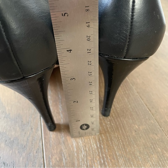 ANTONIO MELANI THEA WOMENS ANKLE BOOTIE BLACK LEATHER PEEP TOE HIGH HEELS BOOTS - Picture 9 of 11